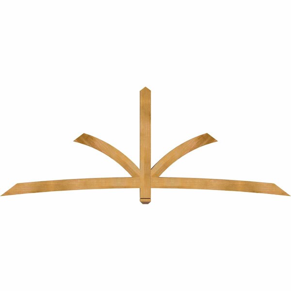 Ekena Millwork Davenport Rough Sawn Timber Gable Bracket, Western Red Cedar, 108"W x 40"H x 4"D x 4"F, 9/12 Pitch GBW108X40X0404DAV00RWR - main